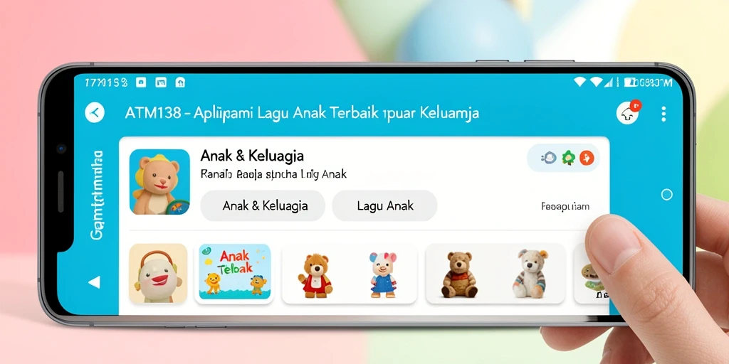Tampilan antarmuka pengguna aplikasi ATM138 yang ramah anak
