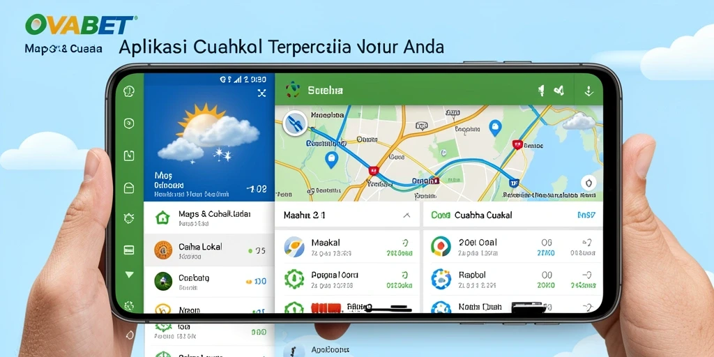 Antarmuka OVABET menampilkan data cuaca lokal secara jelas dan informatif.