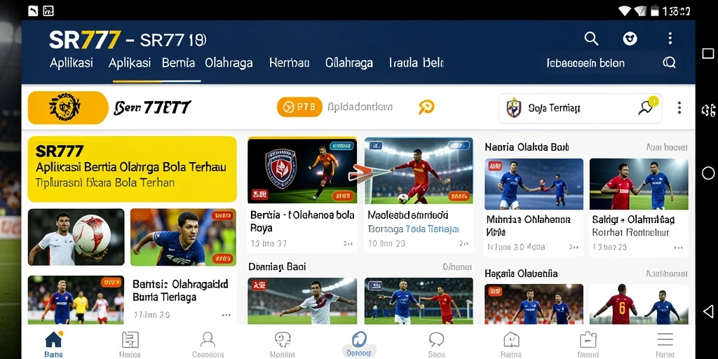 Tampilan antarmuka aplikasi SR777 yang informatif dan menarik.