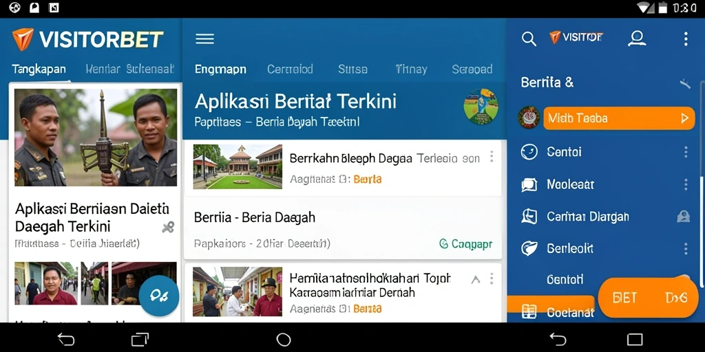 Antarmuka aplikasi VISITORBET yang menarik dan informatif.